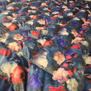 King size velvet floral